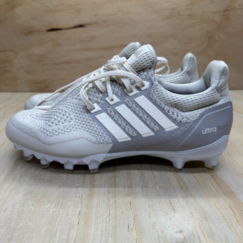 NEW Adidas Ultraboost Ultra Boost Football Cleats JP7409 Mens Sz 11.5 Grey/White